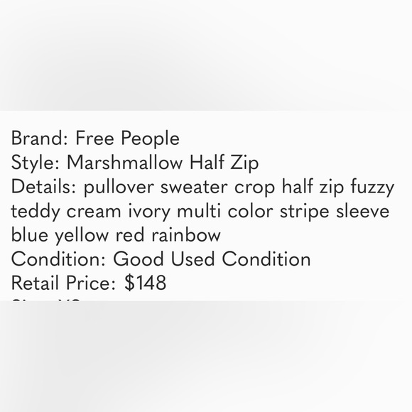 FREE PEOPLE TEDDY ZIPPERED NECK SWEATER WITH COLORED ACCENTS - Picture 9 of 9